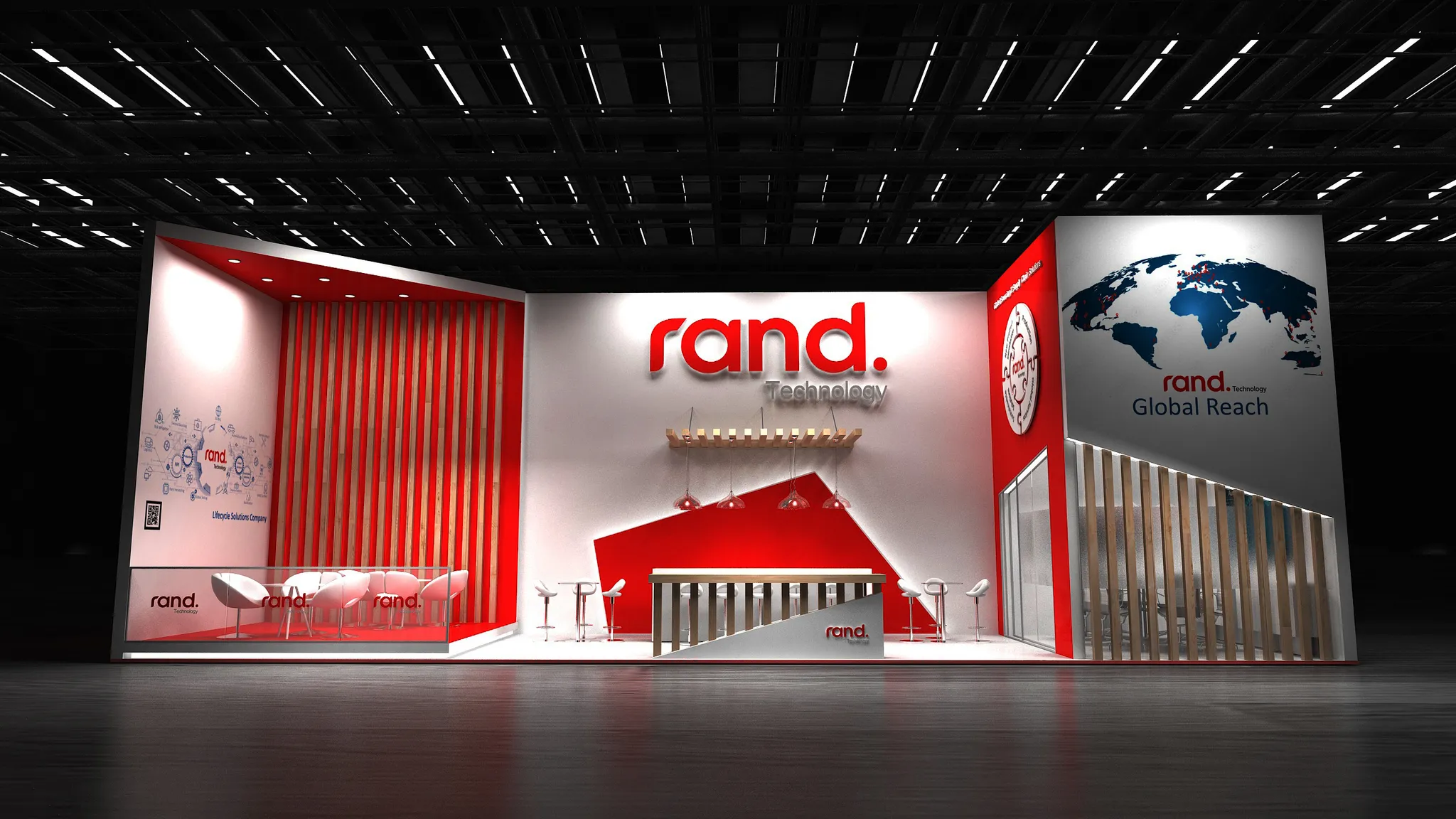 20x40 Inline booth design by Reaction Space